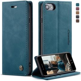 KAL-Coque Iphone Se 2022/Se 2020/Iphone 8/7, Housse Antichoc En Cuir Pu Premium Fentes Cartes Etui Pochette De Portefeuille Avec Fonction Support Case À Rabat Pour Iphone Se 2022/Se 2020-Bleu Vert