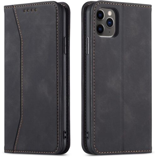 Case for iPhone 12/iPhone 12 Pro (6.1 inches), PU Leather Wallet Flip Case Cover with Shockproof TPU Cover [Card Slots] [Stand Function] (Black)
