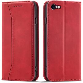 Aefj-Coque Pour Iphone 6s / Iphone 6 (4,7 Pouces), Pu Cuir Portefeuille Housse Magnétique Flip Pochette Étui À Rabat Case Avec Antichoc Tpu Housse [Emplacements Cartes] [Fonction Support] (Rouge)