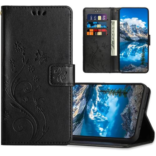 Kal-Coque Pour Iphone 6s Plus/Iphone 6 Plus, Housse En Cuir Pu Avec Fonction De Support, Etui À Rabat Portefeuille Coque Compatible Avec Iphone 6s Plus/Iphone 6 Plus, Noir