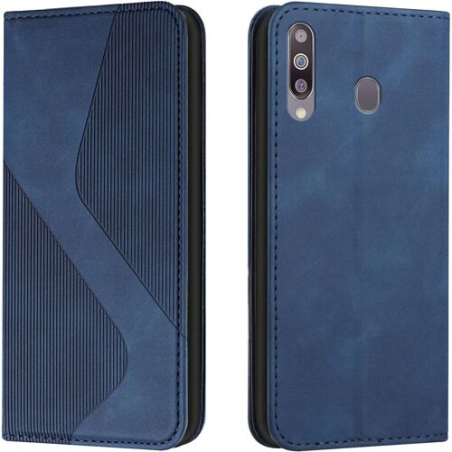 Coque Pour Samsung Galaxy A20s, Etui Samsung A20s Cuir, Housse En Cuir Samsung A20s, Cuir Portefeuille Housse Avec Magnetique Flip Etui A Rabat Protection Case Etui Samsung A20s (Bleu)