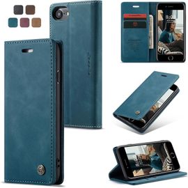 Kal-Coque Pour Iphone 6 / 6s Pochette, Etui Protection Housse Premium En Cuir Pu,Etui À Rabat Pochette De Portefeuille Étui Pour Iphone 6 / 6s Case, Bleu Vert