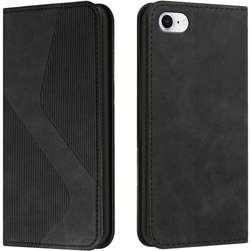KAL-Coque Pour Iphone 6S/Iphone 6, Etui Iphone 6S/6 (4,7 Pouces) Cuir, Pu Cuir Portefeuille Housse Et Magnétique Flip Pochette Étui À Rabat Protection Case Avec Antichoc Tpu Housse (Noir)