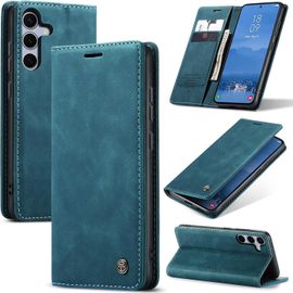 Kal-Coque Pour Samsung Galaxy S25 Pochette, Etui Protection Housse Premium En Cuir Pu, Etui À Rabat Pochette De Portefeuille Étui Pour Galaxy S25 Case, Bleu Vert