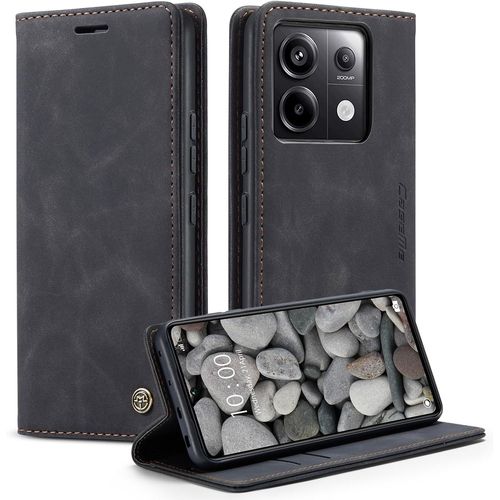 Eryi-Coque Pour Xiaomi Redmi Note 13 Pro 5g 6.67"", Coque Xiaomi Poco X6 5g Pochette, Etui Protection Housse Premium En Cuir Pu,Etui À Rabat Pochette De Portefeuille Étui, Flip Case, Noir