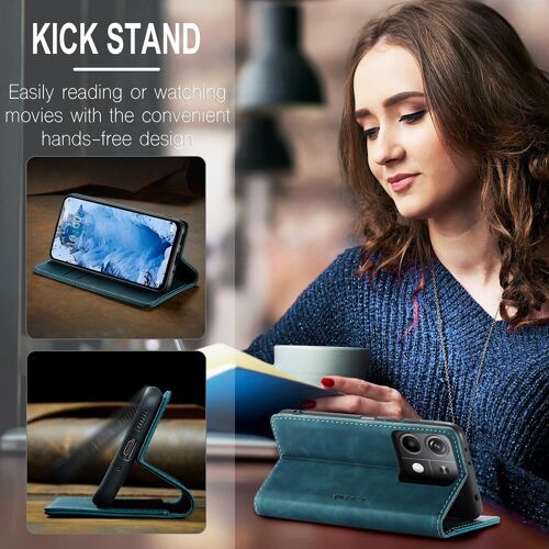 KWEX-Coque pour Xiaomi Redmi Note 13 5G(Pas pour 4G) Étui Wallet Cover, Housse Flip en Cuir Premium PU Portefeuille Case, [Fentes pour Cartes] [Magnétique] [Antichoc] [Kickstand] Housse, Grün