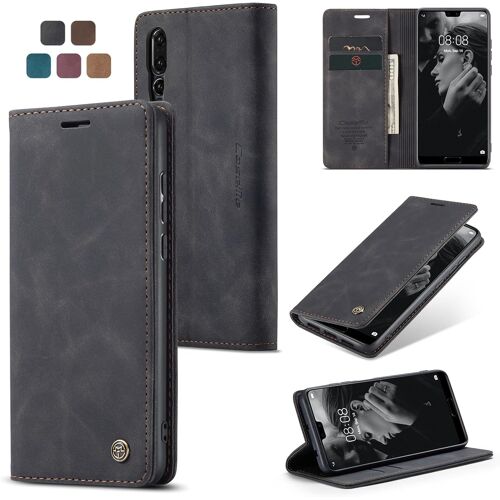 Case for Huawei P20 Pro Case, Premium PU Leather Protective Flip Wallet Case Cover for Huawei P20 Pro Case, Black