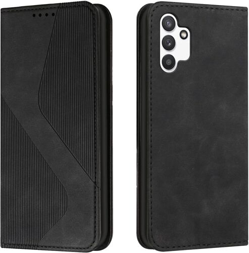 Coque pour Samsung Galaxy A40S/A40 - ?tui Cuir Portefeuille avec Magn¿¿tique Flip Rabat (Noir)