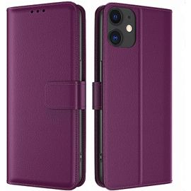 Coque IPhone 15 Antichoc Étui Portefeuille à Rabat En Cuir Avec