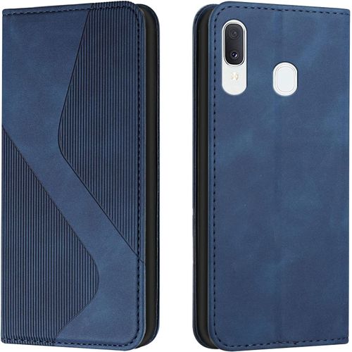Coque Pour Samsung Galaxy A40, Etui Samsung A40 Cuir, Housse En Cuir Samsung A40, Cuir Portefeuille Housse Avec Magnetique Flip Etui A Rabat Protection Case Etui Housse Samsung A40 (Bleu)