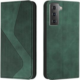 SUBZONAL-Coque pour Samsung Galaxy S22 Plus - Étui en Cuir Portefeuille avec Rabat Magnétique (Vert)