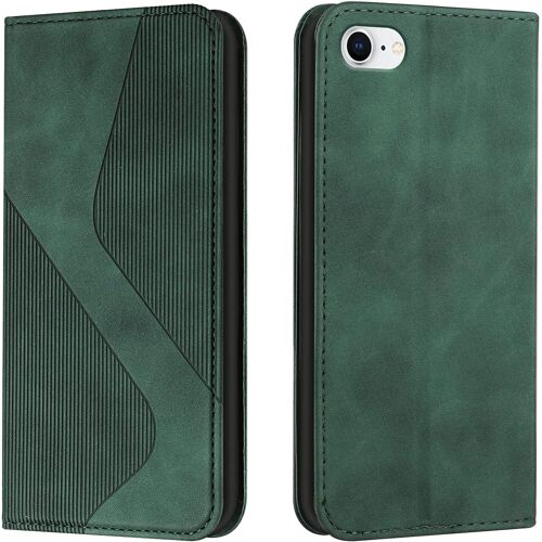 KAL-Coque Pour Iphone 6S/Iphone 6, Etui Iphone 6S/6 (4,7 Pouces) Cuir, Pu Cuir Portefeuille Housse Et Magnétique Flip Pochette Étui À Rabat Protection Case Avec Antichoc Tpu Housse (Vert)