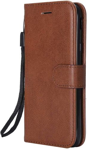Coque Pour Galaxy J3 2017, Pu En Cuir Coque Portefeuille Étui Housse, Design Classique Tpu Coque Pour Samsung Galaxy J3 2017 - Marron