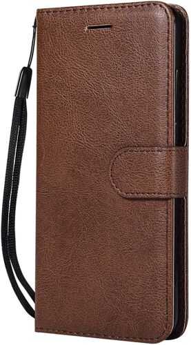Coque pour Huawei P20, PU en Cuir Coque Portefeuille Étui Housse, Design Classique TPU Coque pour Huawei P20 - Marron