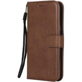 Kalanka-Coque Pour Galaxy J5 2016, Pu En Cuir Coque Portefeuille Étui Housse, Design Classique Tpu Coque Pour Samsung Galaxy J5 2016 - Marron