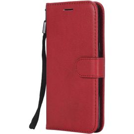 Kal-Coque Pour Galaxy J5 2016, Pu En Cuir Coque Portefeuille Étui Housse, Design Classique Tpu Coque Pour Samsung Galaxy J5 2016 - Rouge