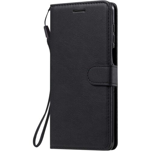 KAL-Coque Pour Xiaomi Redmi Note 9 Pro/Redmi Note 9S, Pu En Cuir Coque Portefeuille Étui Housse, Design Classique Tpu Coque Pour Xiaomi Redmi Note 9 Pro/Redmi Note 9S - Noir