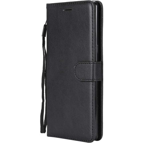 Kal-Coque Pour Galaxy Note 8, Pu En Cuir Coque Portefeuille Étui Housse, Design Classique Tpu Coque Pour Samsung Galaxy Note 8 - Noir
