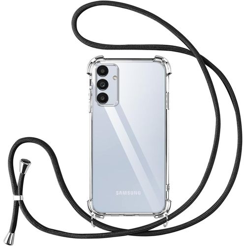 KAL-Coque Pour Samsung Galaxy A13 5G Avec Cordon De Collier,Silicone Transparent Tpu+Pc Bumper Protection Étui Lanyard Avec Sangle Réglable Chaîne Case Pour Samsung A13 5G