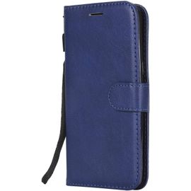 Kal-Coque Pour Galaxy J5 2016, Pu En Cuir Coque Portefeuille Étui Housse, Design Classique Tpu Coque Pour Samsung Galaxy J5 2016 - Bleu Marin
