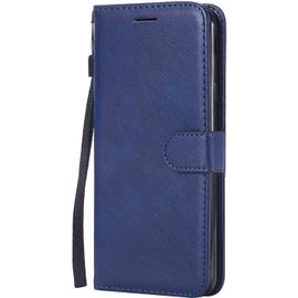 Kal-Coque Pour Galaxy J4 Plus 2018, Pu En Cuir Coque Portefeuille Étui Housse, Design Classique Tpu Coque Pour Samsung Galaxy J4 Plus 2018 - Bleu Marin