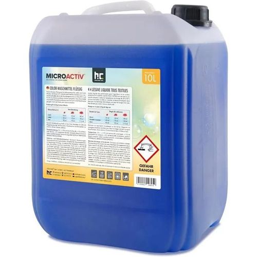 Höfer Chemie Lessive Liquide (10 L) Écologique pour Linge Blanc et Couleur ¿ Puissance Nettoyante Supérieure, Parfum Agréable