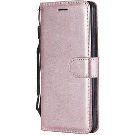 Coque Pour Galaxy A5 2016, Pu En Cuir Coque Portefeuille Étui Housse, Design Classique Tpu Coque Pour Samsung Galaxy A5 2016 - Rose