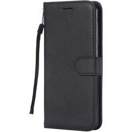 Kal-Coque Pour Galaxy J4 Plus 2018, Pu En Cuir Coque Portefeuille Étui Housse, Design Classique Tpu Coque Pour Samsung Galaxy J4 Plus 2018 - Noir
