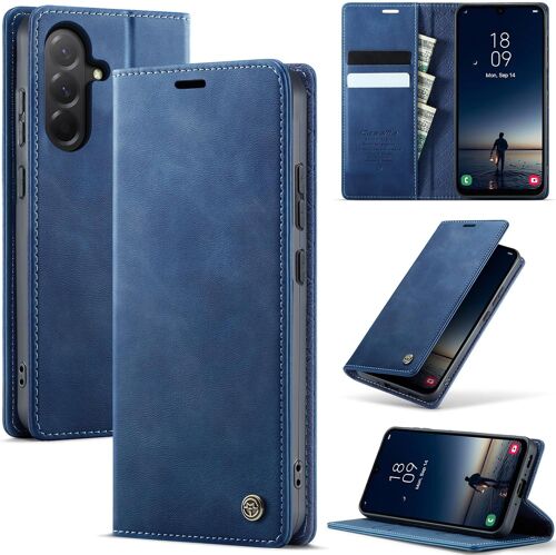acdsgd-Coque Samsung Galaxy A56, Housse Antichoc en Cuir PU Premium Fentes Cartes Etui Blocage du Signal RFID Pochette de Portefeuille avec Fonction Support Case à Rabat pour Galaxy A56 - Bleu