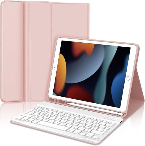 TIANYI-Clavier pour iPad 9 ème - Coque Clavier pour iPad 10,2 Pouces (9ème 2021 / 8ème 2020 / 7ème 2019), AZERTY