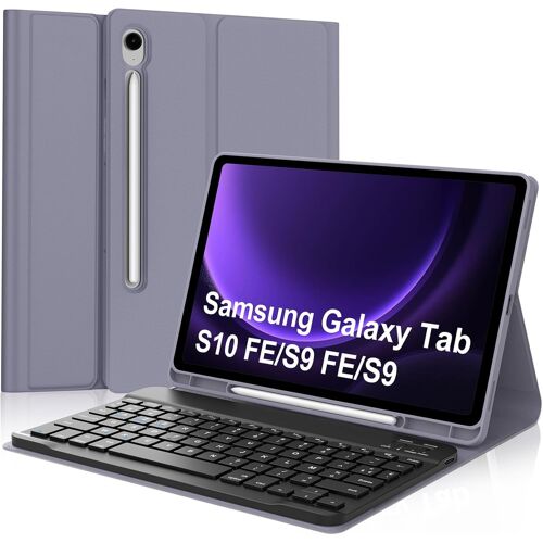 Clavier pour Samsung Galaxy Tab S9 FE/S10 FE 10.9""/S9 11"", Bluetooth Mégnétique Détachable AZERTY Coque Clavier pour Samsung Galaxy Tab S9 FE 10.9"" 2023/S10 FE 10.9"" 2025/S9 11"" 2023, Violet Lavande