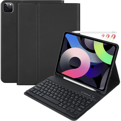 Keyboard for iPad Air 11 Zoll M3/M2 (2025/2024), Air 5 2022/Air 4 2020, Case with French Keyboard for iPad Pro 11 2022/2021/2020/2018, Detachable Bluetooth Magnetic Keyboard, Pen Slot