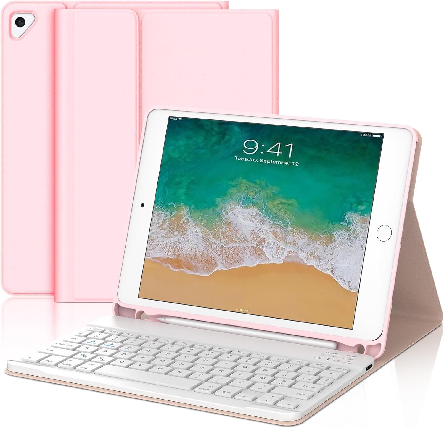 JADEMALL Coque Clavier Pour IPad 9.7", IPad 6ème/5ème Géneration-2018