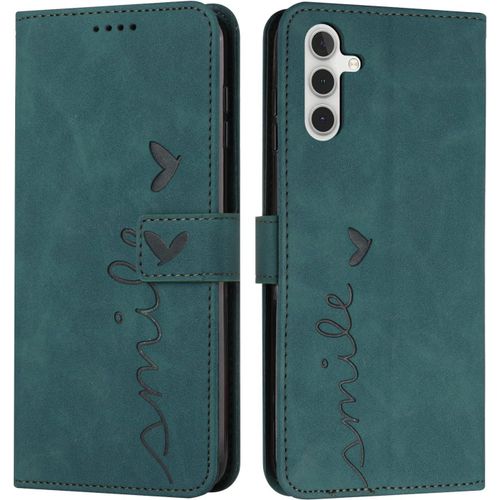 Coque Pour Samsung Galaxy A24 4g, Étui Housse En Cuir Pu Premium Samsung Galaxy A24 4g, Magnetique Flip [Pochette De Portefeuille], Etui De Protection Pour Samsung Galaxy A24 4g (Vert)