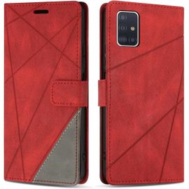 Sjzg-Coque Pour Samsung Galaxy A51 4g / Galaxy M40s, Protection Housse Etui En Cuir Pu Portefeuille Avec Emplacements Cartes Et Fonction Support Pour Samsung A51 4g / M40s, Rouge