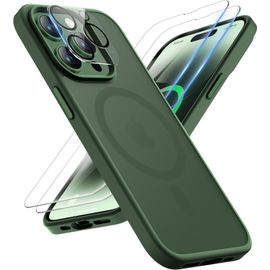 Coque Pour Iphone 14 Pro Max Avec 2 Verre Trempé Et 1 Caméra Protecteur, Compatible Avec Mag Safe, Etui Translucide Arrière Antichoc Coque Magnétique Pour Iphone 14 Pro Max 6.7"" Ve[Pop946435]