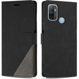 Kal-Coque Pour Oppo A53 / Oppo A53s, Protection Housse Etui En Cuir Pu Portefeuille Avec Emplacements Cartes Et Fonction Support Pour Oppo A53 / Oppo A53s, Noir