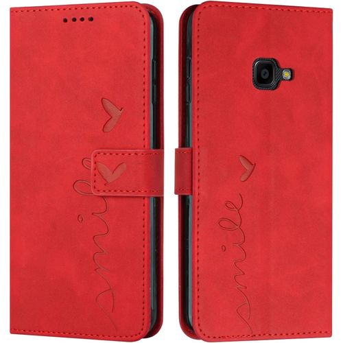 Coque Pour Samsung Galaxy Xcover 4 / 4s, Étui Housse En Cuir Pu Samsung Xcover 4/4s, Magnetique Flip Pochette De Portefeuille , Etui De Protection Pour Samsung Galaxy Xcover 4 / 4s #Rouge
