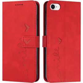 KAL-Coque Pour Iphone 6S / Iphone 6 (4,7 Pouces), Étui Housse En Cuir Pu Premium Iphone 6S/6, Magnetique Flip [Pochette De Portefeuille], Etui De Protection Pour Iphone 6S / Iphone 6 (#Rouge)