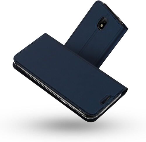 KAL-Coque Galaxy J3 2017,® Ultra Mince En Cuir Pu Premium Housse À Rabat Portefeuille Étui De Bumper Folio À Clapet Pour Samsung Galaxy J3 2017 (Bleu)