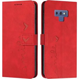 Kalanka-Coque Pour Samsung Galaxy Note 9, Étui Housse En Cuir Pu Premium, Magnetique Flip [Pochette De Portefeuille], Etui De Protection Pour Samsung Galaxy Note 9 (#Rouge)