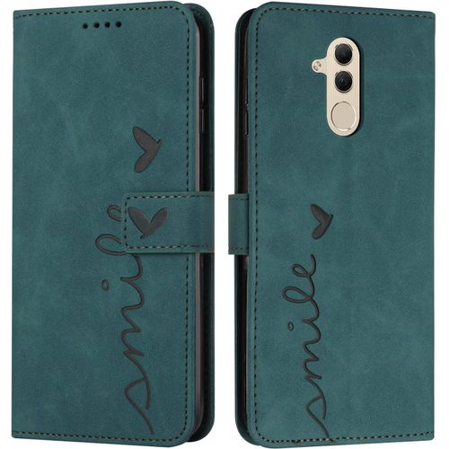 Kalanka-Coque Pour Huawei Mate 20 Lite, ?Tui Housse En Cuir Pu Premium Huawei Mate 20 Lite, Magnetique Flip [Pochette De Portefeuille], Etui De Protection Pour Huawei Mate 20 Lite (Vert)