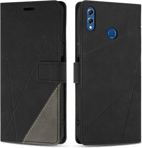 KAL-Coque Pour Honor 8X / Honor 9X Lite, Protection Housse Etui En Cuir Pu Portefeuille Avec Emplacements Cartes Et Fonction Support Pour Honor 8X / Honor 9X Lite, Noir