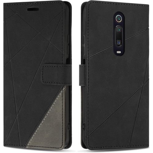 Ayu-Coque Pour Xiaomi Mi 9t / Xiaomi Mi 9t Pro, Protection Housse Etui En Cuir Pu Portefeuille Avec Emplacements Cartes Et Fonction Support Pour Xiaomi Mi 9t / Xiaomi Mi 9t Pro, Noir