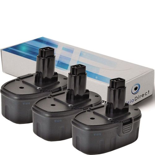 Lot de 3 batteries pour DEWALT RSA18K scie sabre 3000mAh 18V - Visiodirect -