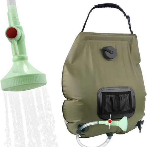 Sac de douche solaire 20L, sac de douche de Camping à chauffage solaire avec amovible goodnice