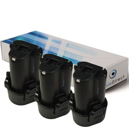 Lot de 3 batteries pour Makita LC01 aspirateur sans fil 1500mAh 10.8V - Visiodirect -