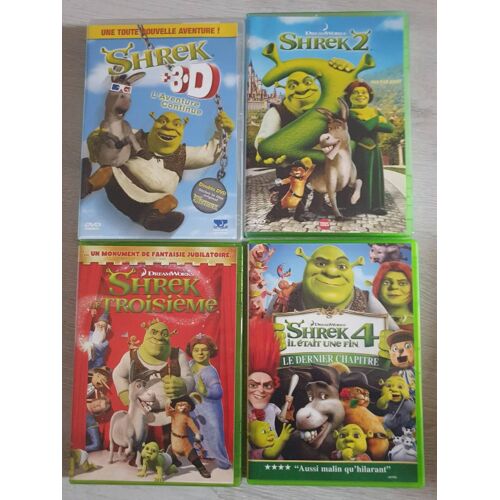 Lot De Dvds - Shrek En 2d Et 3d + Shrek 2, 3 Et 4 En 2d