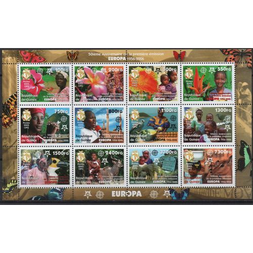 Guinée Timbre Europa 1956-2006