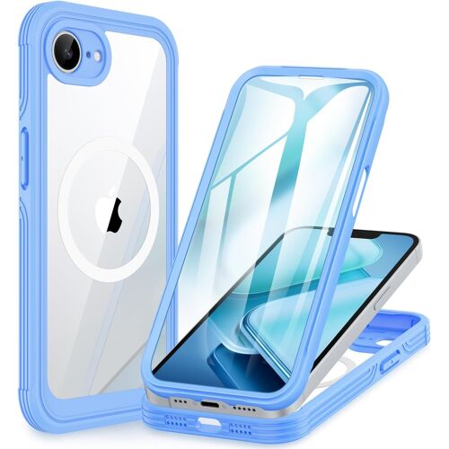 Magnétique Anti Espion Coque iPhone 16, Compatible avec MagSafe intégré Verre Trempé Protection écran et Protecteur Caméra, Antichoc Téléphone Housse Double Face Case Intégrale Etui -Vert